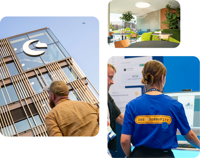 Mobile phone displaying a newsletter subscription, with confetti and a notification icon showing "+1." The text above mentions "Over 25,000 users have already subscribed!" Below the phone is a smiling woman.