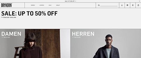 Online store of the Shopware customer "Drykorn"