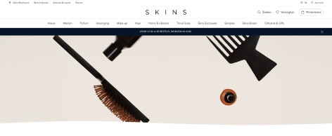 Online store of the Shopware customer "Skins"
